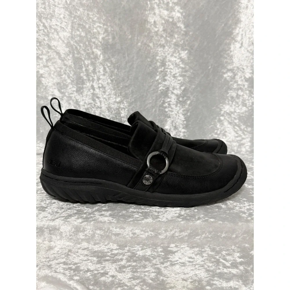 JBU Jambu Phoebe Black Vegan Leather Memory Foam Slip On Loafers Womens 9M‎